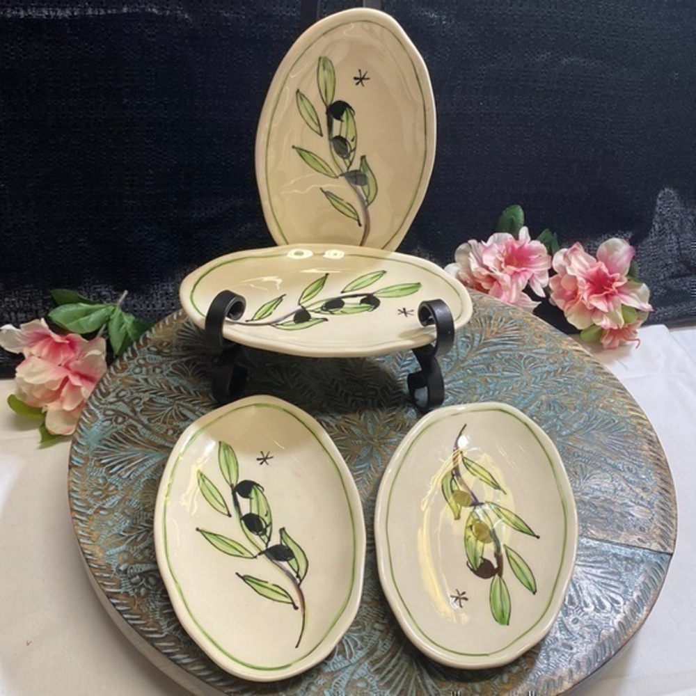 Julia Junkin Studio Snack Appetizer Set of 4 Plates